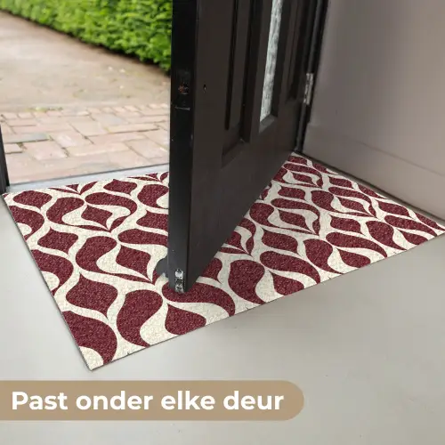 Rood - Druppelpatroon - Grafisch Deurmat klein 898 -USP_NL