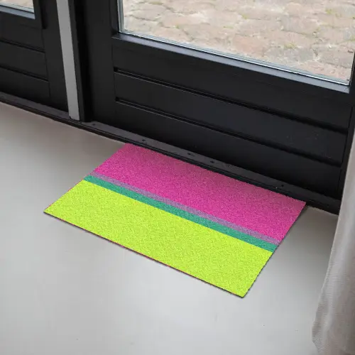 Strepen - Modern - Kleurrijk Deurmat klein -sfeer2