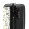 Klassiek vogel en bloemen patroon geel NBS - Handbagage koffer - Kinderen Unisex middel -slot