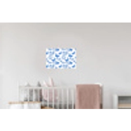 Vlinder - Bloemen - Blauw Muursticker klein 286 -kinderkamer