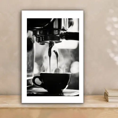 Coffee - Espresso - Koffiemachine - Kop canvas 2cm klein -sfeer1