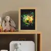 Tennis - Racket - Vuur - Groen Light Box met kabel klein -sfeer2_kind