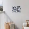 Bladeren - Klimop - Donkerblauw tuinposter los doek klein -sfeer8