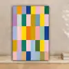 Stroken - Blauw - Patroon - Abstract canvas 2cm klein -sfeer1