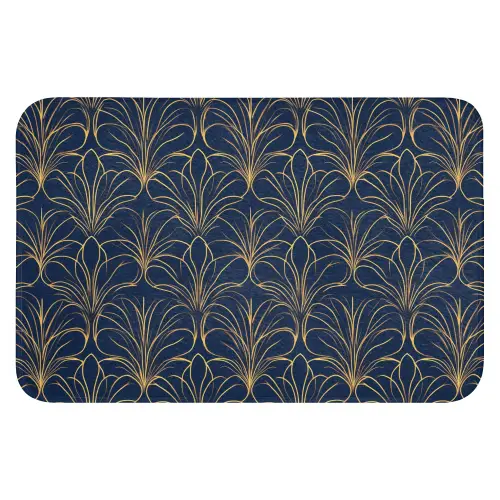 Deco - Waaier - Blauw WCmat klein 1009 -3d