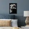 Adelaar - Portret - Roofvogels - Zwart - Wit - Vogel fotolijst zwart zonder passe partout klein -sfeer3