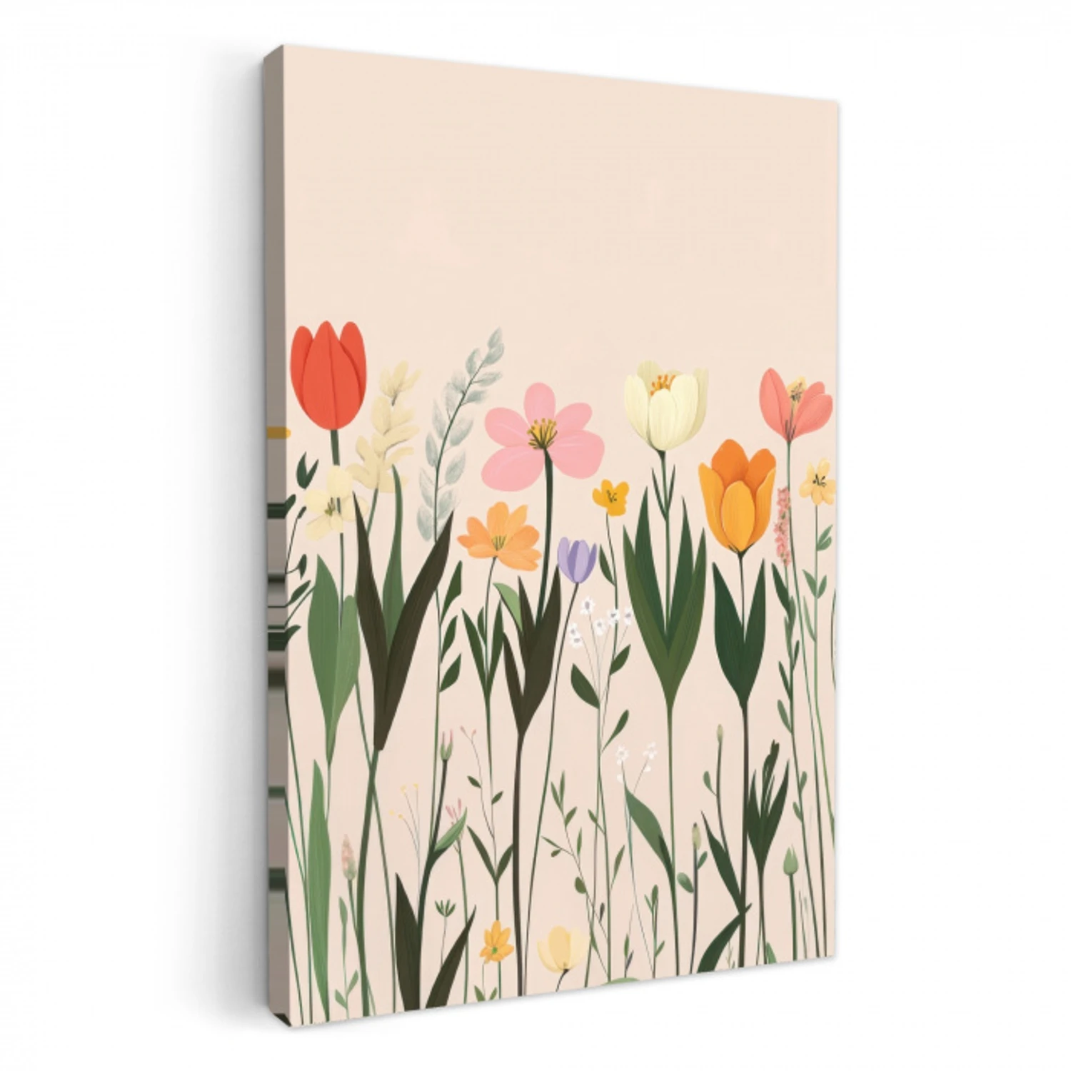 Pasteltinten - Bloemen - Illustratie KitchenYeah - Keuken - Canvas klein -3d