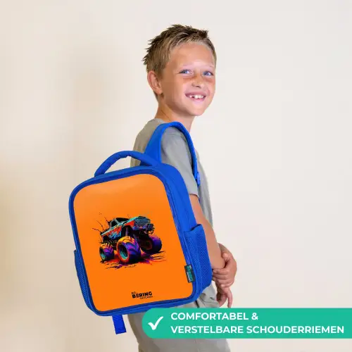 Rainbow Wheels Kinderrugzak - Blauw middel -sfeer3_NL