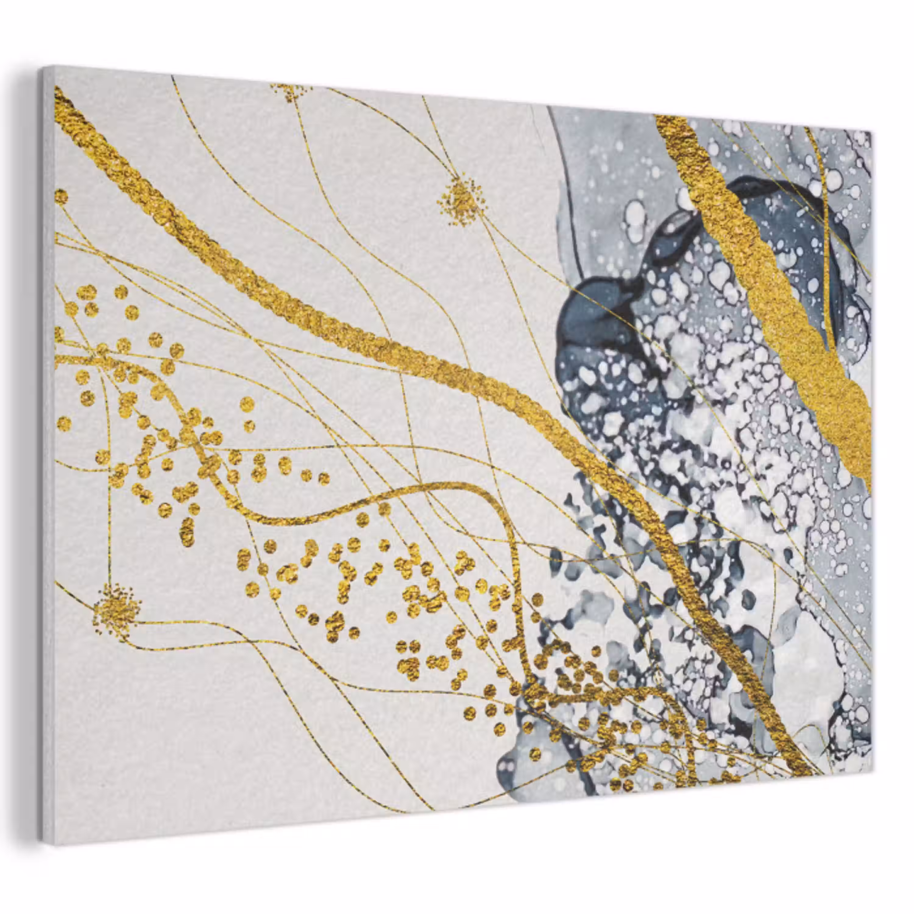 Abstract - Goud - Natuur - Kunst PET vilt klein -3d