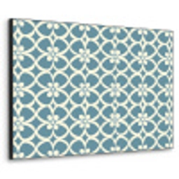 Patroon - Symmetrisch - Blauw Textielframe zwart klein 947 -3d