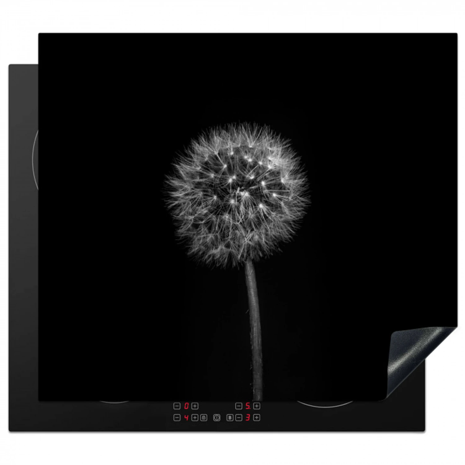 Sterrennacht van Paardenbloem Inductie beschermer vinyl 3mm middel -3d