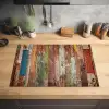 Kleurrijk Verweerd Hout Inductie beschermer vinyl 3mm klein -sfeer5