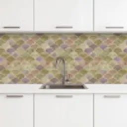 Zacht - Goud - Kleurrijk keuken achterwand 2 middel 871 -3d