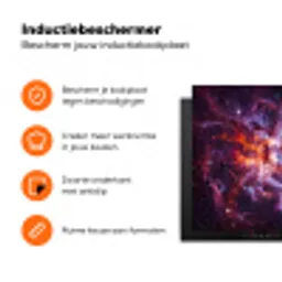 Space - Stars - Abstract - Colorful Inductie beschermer vinyl 3mm klein -zzzzzzz-td-ups