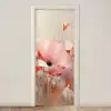 Bloemen - Watercolor - Roze - Abstract - Kunst deurposter klein -3d_beige