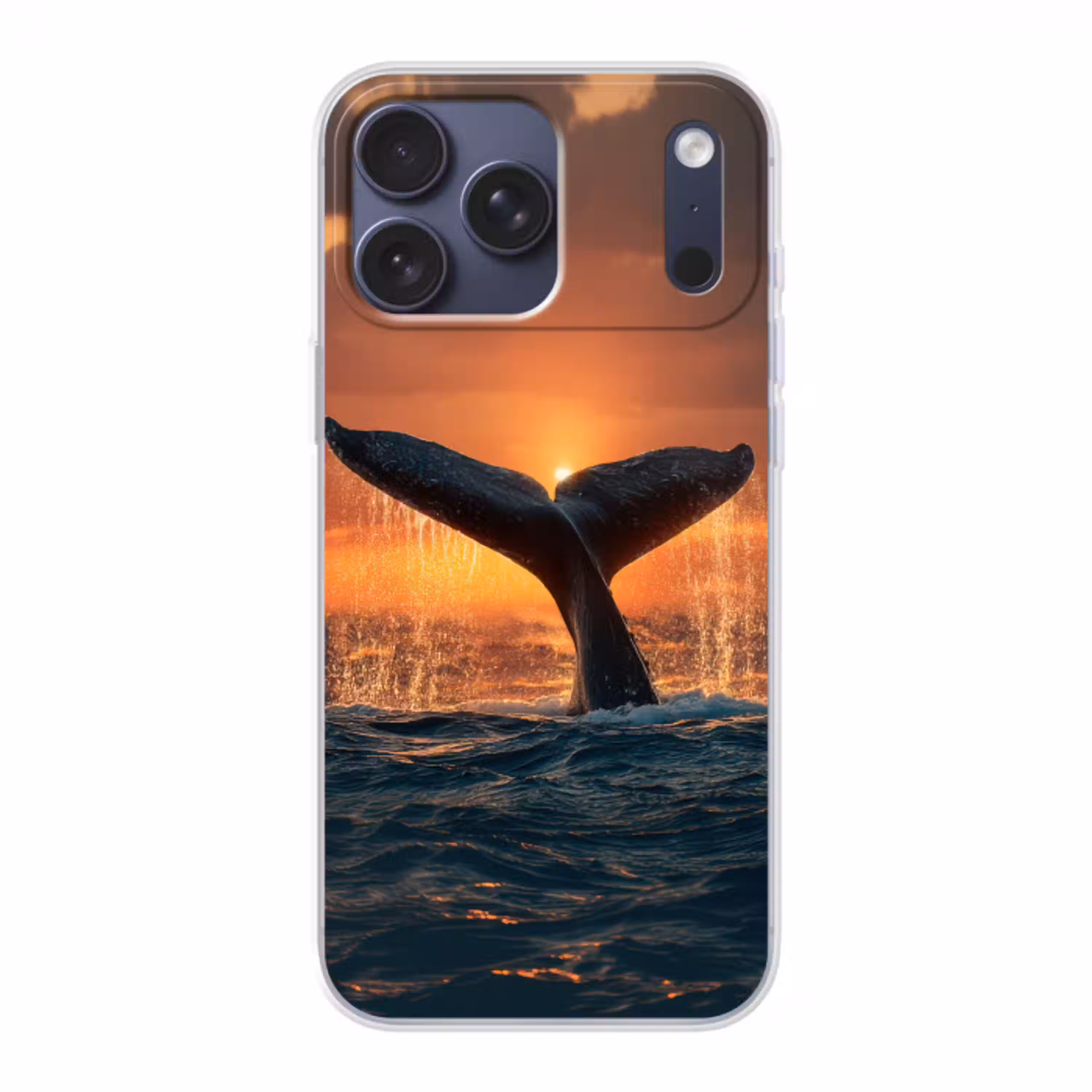 Walvis staart - Water - Zonsondergang Telefoonhoesje iPhone 17 Pro Max klein -3d
