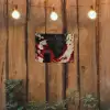 Krijger - Draak - Zwart - Rood - Rook tuinposter los doek klein -sfeer1