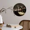 De anatomische les van Dr. Nicolaes Tulp - Schilderij van Rembrandt van Rijn Wandcirkel behangsticker klein -sfeer3