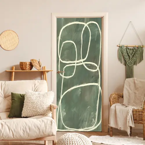 Abstract - Groen - Kunst - Modern deurposter klein -sfeer2