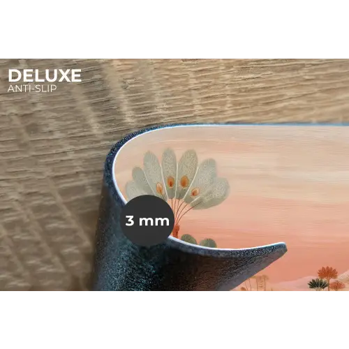 Roze landschap - Palmen - Water Placemat vinyl groot -closeup