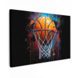 Graffiti - Basketbal - Sport - Zwart - Street art canvas 2cm klein -z3d