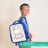 Nijlpaard op beige achtergrond illustratie Kinderrugzak - Blauw middel -sfeer3_NL