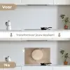 Vogel - Beige - Japandi keuken achterwand spatscherm klein -voor_na_NL