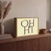 Oh hi - Geel - Monogram Light Box met batterij (Wandlamp) middel -sfeer2