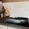 Marmer - Abstract - Goud - Luxe Inductie beschermer vinyl 3mm klein -sfeer3
