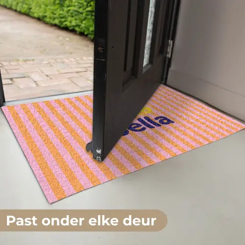 Verticaal - Strepen - Oranje - Ciao bella Deurmat klein -USP_NL