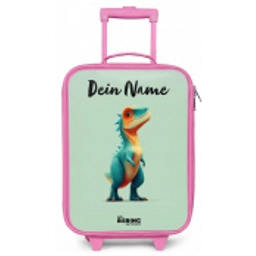 Dino - Dier - Groen - Oranje Kinderkoffer - Roze klein -zz3dotto