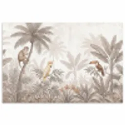 Jungle - Dieren - Palmbomen poster papier klein -3d