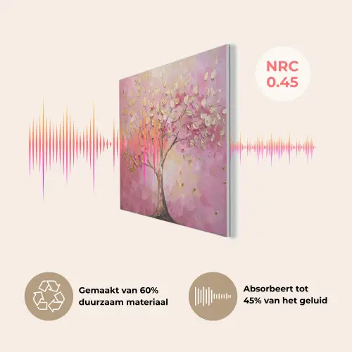 Boom - Roze - Goud - Modern PET vilt klein -USP_NL