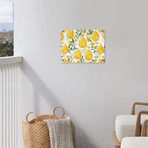 Bloemen - Paaseieren - Geel tuinposter los doek klein -sfeer8