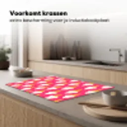 Softijs - Horentje - Roze Inductie beschermer vinyl 3mm klein 276 -sfeer1