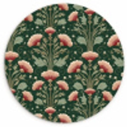 Patroon - Botanisch - Kleurrijk Wandcirkel kunststof plaat 5mm dik klein 188 -3d