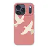 Duiven - Wit - Sierlijk Telefoonhoesje iPhone 17 Pro klein -3d