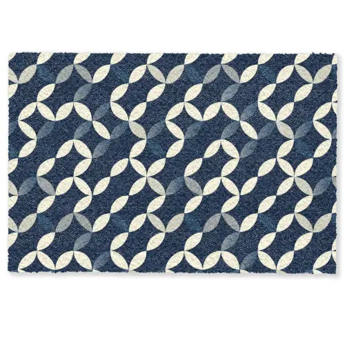 Abstract - Patroon - Blauw Deurmat klein 898 -zkaufland3d