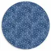 Frans - Citroen -  Stippen - Wit - Blauw Wandcirkel plexiglas klein 852 -3d