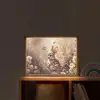 Konijntje - Bruin - Bloemen - Vlinders Light Box met batterij (Wandlamp kind) middel -sfeer1_kind