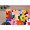 Bloemen - Kleurrijk - Stippen muismat rubber klein -closeup