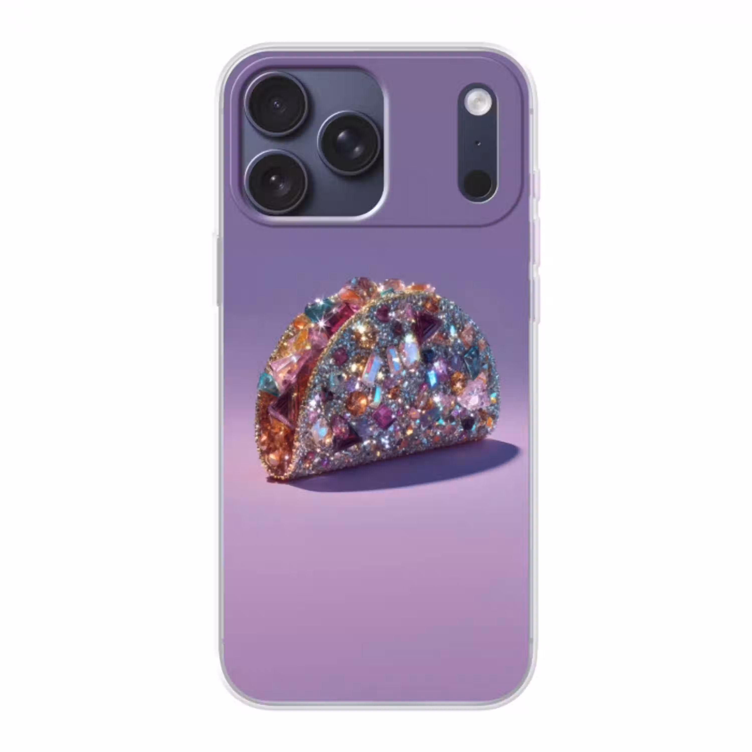 Edelstenen - Glitters - Paars - Kleurrijk Telefoonhoesje iPhone 17 Pro Max klein -3d