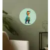 Cartoon - Dino - Oranje - Stekels Wandcirkel behangsticker klein -sfeer2