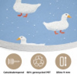 Ganzen - Elegant - Blauw Akoestische PET Vilt - Rond klein 838 -closeup_NL