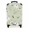 Summer memories - Vlinders en motten op saliegroene achtergrond NBS - Handbagage koffer - Kinderen Unisex middel -productfoto_recht