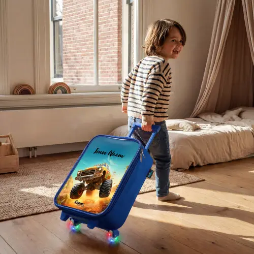 Zandsloper Kinderkoffer - Blauw klein -sfeer1