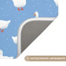 Ganzen - Elegant - Blauw Badmat klein 997 -USP_AntislipDE