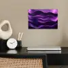 Golven - Abstract - Paars poster papier klein -sfeer1