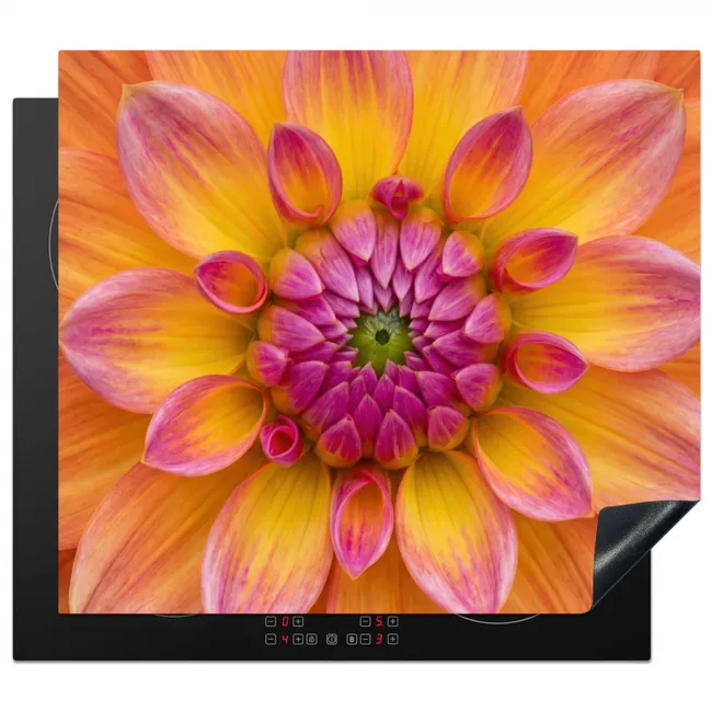 Herdabdeckplatte - Dahlie - Blume - Orange