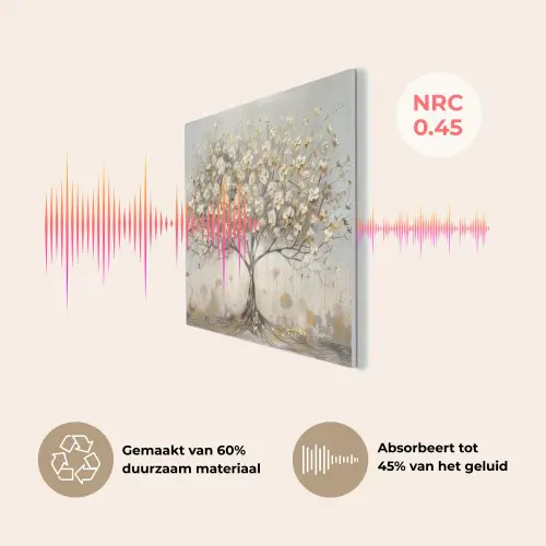 Boom - Beige - Goud - Verflook - Grijs PET vilt klein -USP_NL